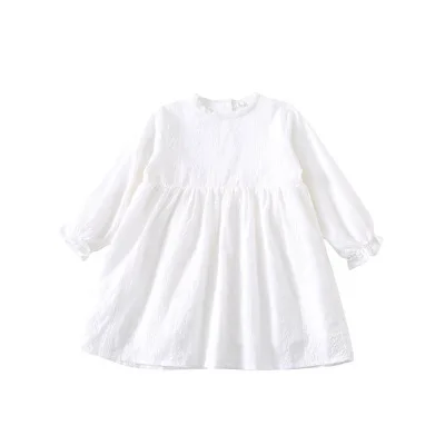 

Girls Wedding Dresses Lace Embroidery Flowers Kids Long Sleeve Dress Sweet Baby Princess Dresses Children Clothes Baby Costume
