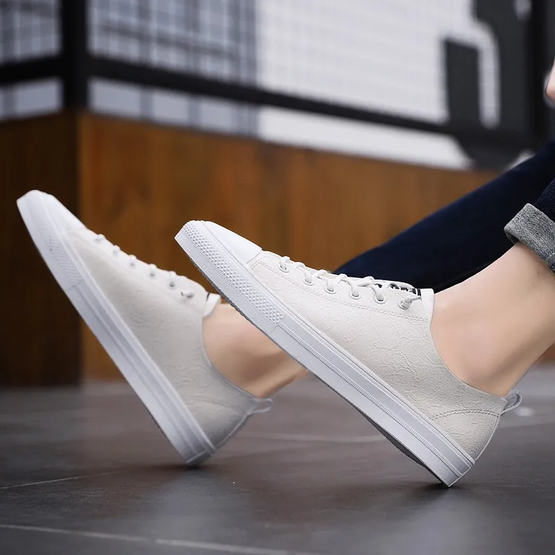 Кроссовки мужские из натуральной кожи модная дышащая Уличная Повседневная обувь