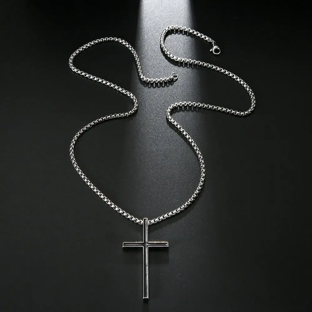 Модное ожерелье с крестом из титановой стали в стиле хип-хоп индивидуальные
