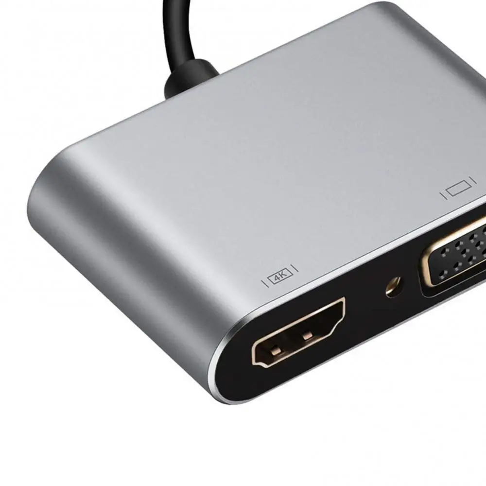 

4-in-1 Type-C Hub 4K VGA 1080P Dual Screen Display PD USB 3.0 USB-C Docking Station