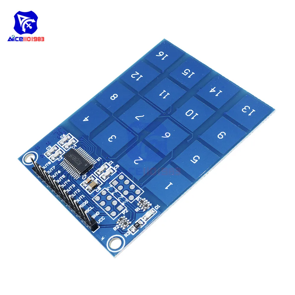 16 клавиш каналов емкостный сенсорный модуль TTP229 для Arduino diymore|power module|board arduinoboard