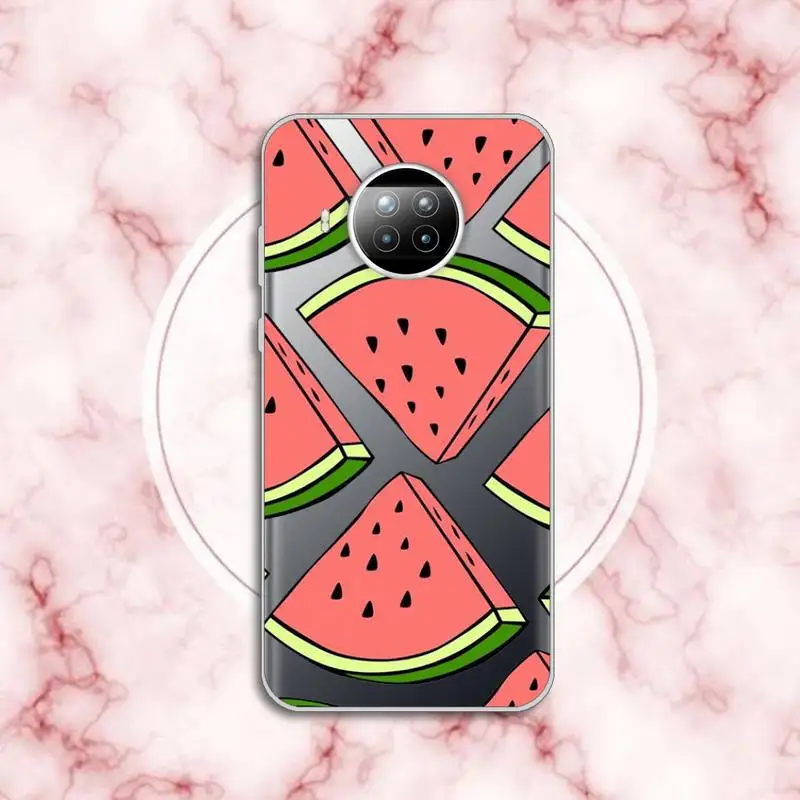 

Summer Fruit Watermelon Lemon Phone Case Transparent for Xiaomi Redmi note 10 t 8 9 pro lite 11