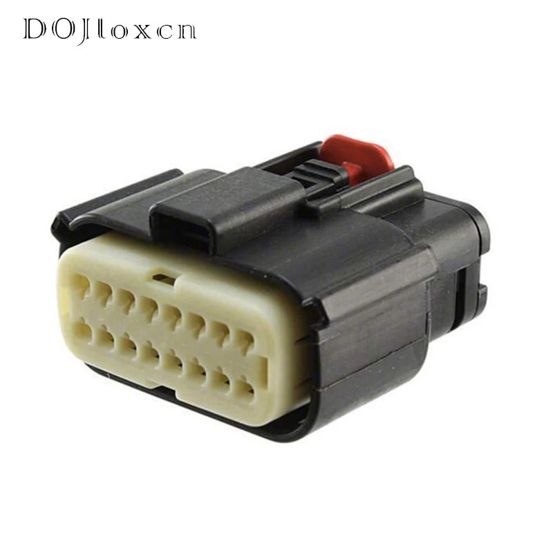 

1/2/5/10 Sets 16 Pin Auto Wiring Harness Cable Molex Black Female Connector Automobile Waterproof Black Plug 33472-1606