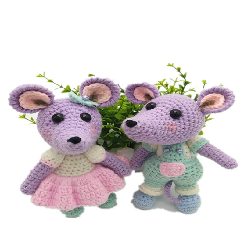 Пара мышь любовник ручной работы искусство украшение дома креативные шерстяные