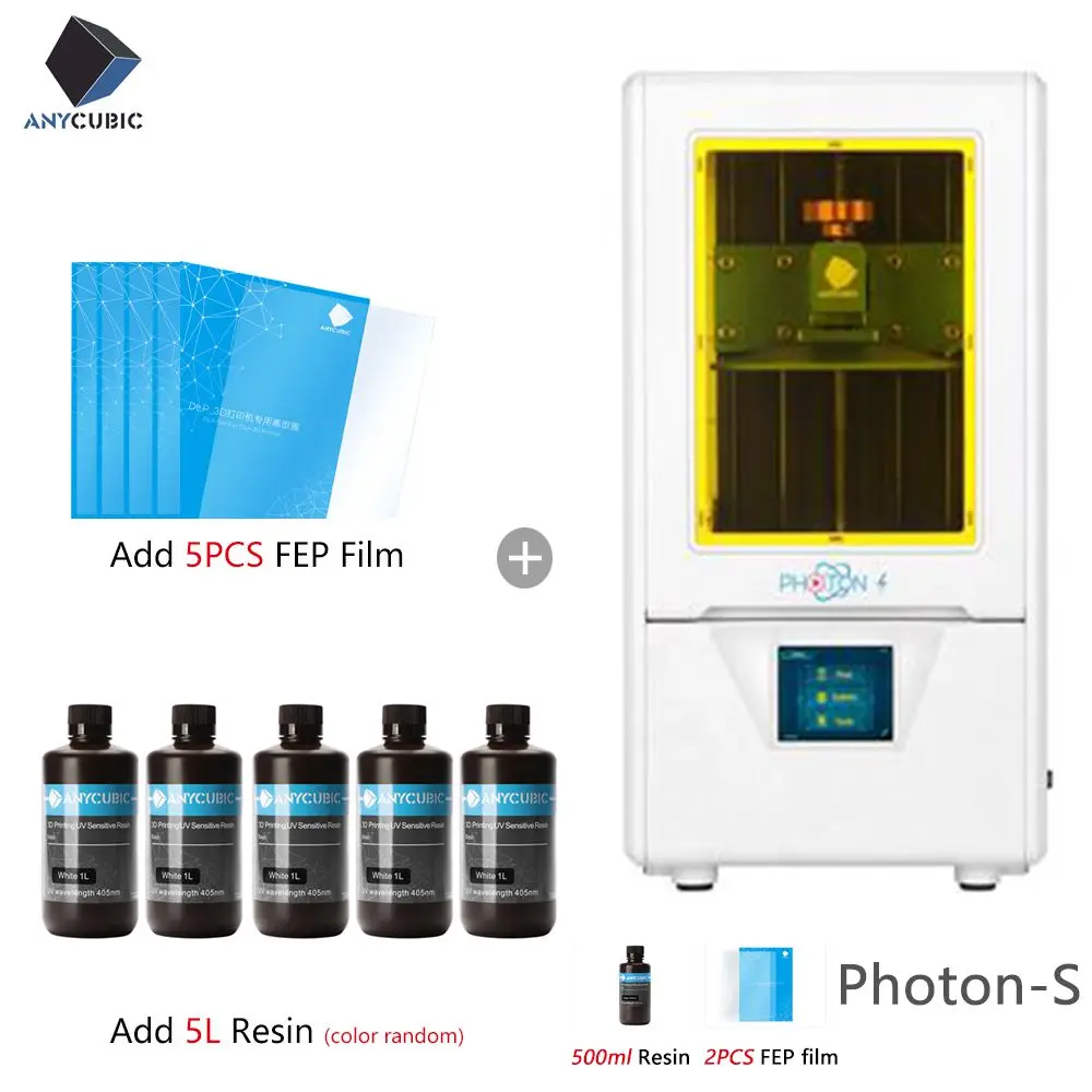 Photon S Add 5L 5F ANYCUBIC Photon-S lcd 3d принтер Быстрый срез 405nm матрица УФ-светильник двойной оси Z SLA 3d принтер фотоны Модернизированный УФ-модуль - Цвет: Photon S Add 5L 5F