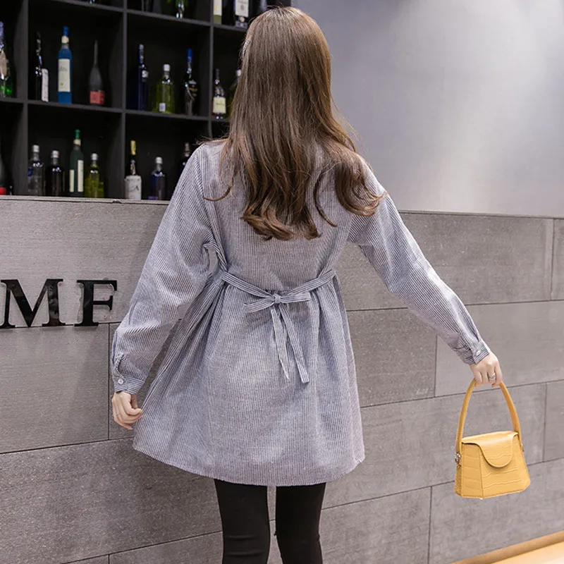 Платья с вышивкой и длинным рукавом для беременных платья блузки Рубашки Топы