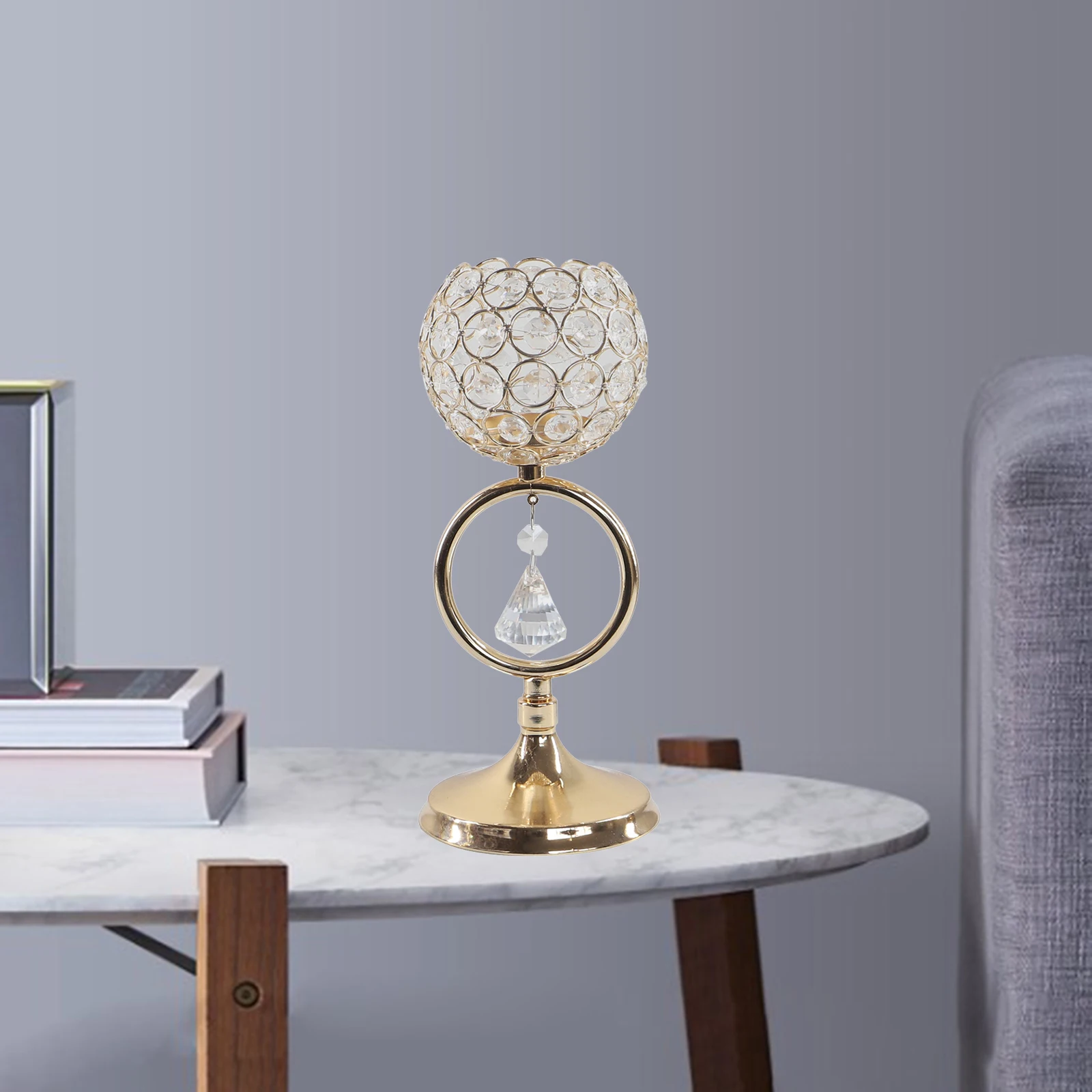 

Crystal Hollow Candle Holder Metal Candlestick Festival Home Wedding Party Decoration Candle Accessory Desktop Candlesticks
