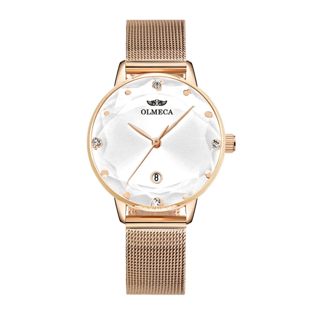 

Sport Women Watches OLMECA Luxury Brand Watch Dress Reloj Mujer Water Resistant Clock Wrist Watch Milanese Bracelet Watch Band