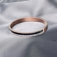 rose gold no fade titanium steel hatch bracelet woman tide brand all match lovers hand link confidante gift