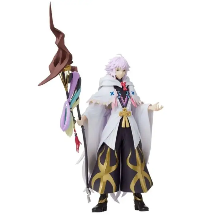 2021 In stock Japanese Original FGO Fate Grand Order Merlin Anime PVC Action Figure Toys For Children Birthday Gifts