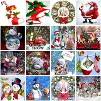 diy diamond painting christmas animal bear diamond embroidery snowman and santa claus picture cross stitch home decoration gift