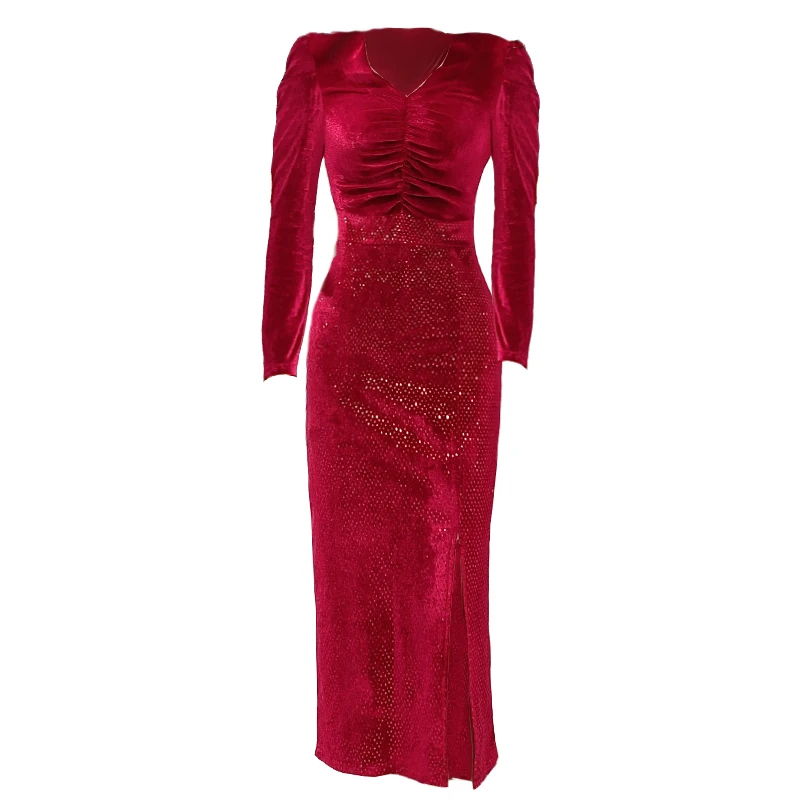 

Design Sense Niche Goddess Temperament 2020 Autumn New Slim Slimming Sheath Feminine Dress