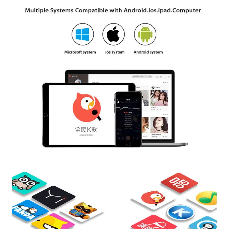 Профессиональный беспроводной конденсаторный микрофон Встроенная звуковая