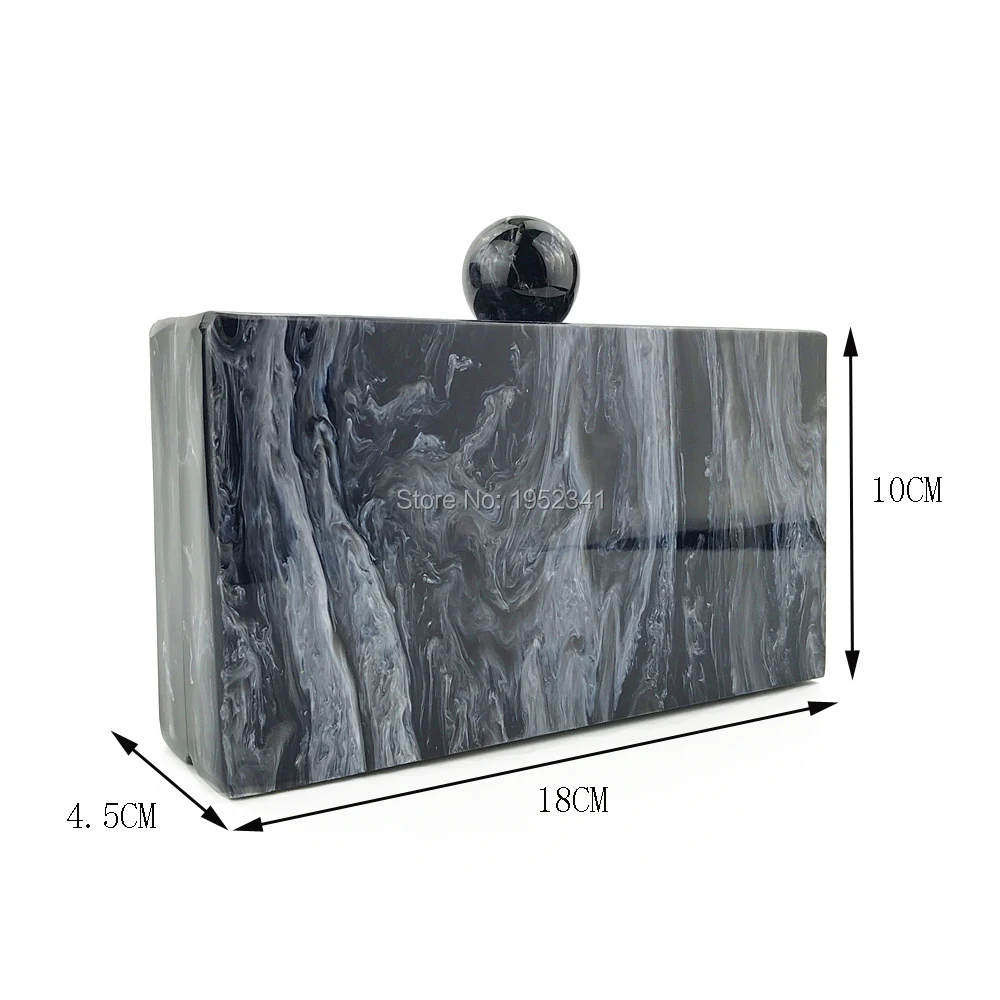 OC4122 Wholesale New Products 2020 Clutch Bag Black Marble Women Acrylic Bags | Багаж и сумки