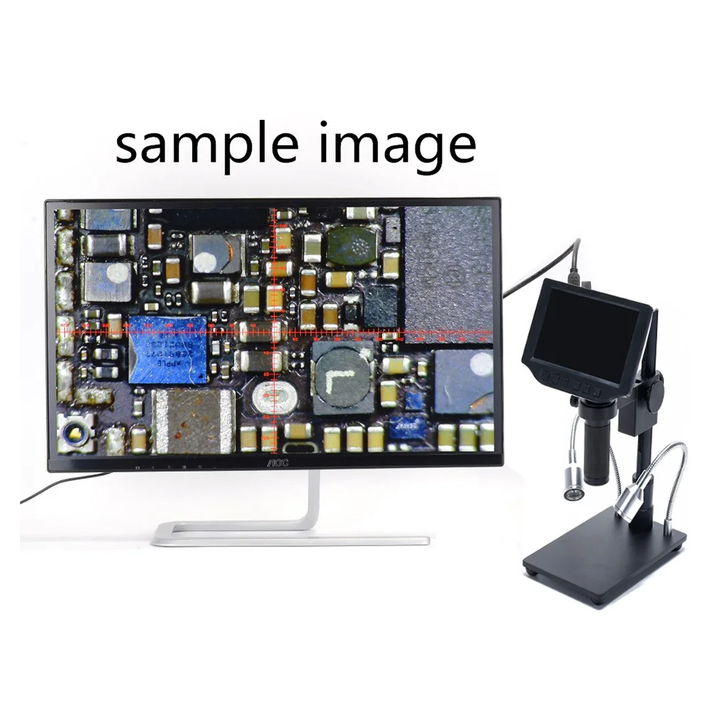 5 дюймовый экран 16MP HDMI USB цифровой промышленный микроскоп камера с 150X объективом