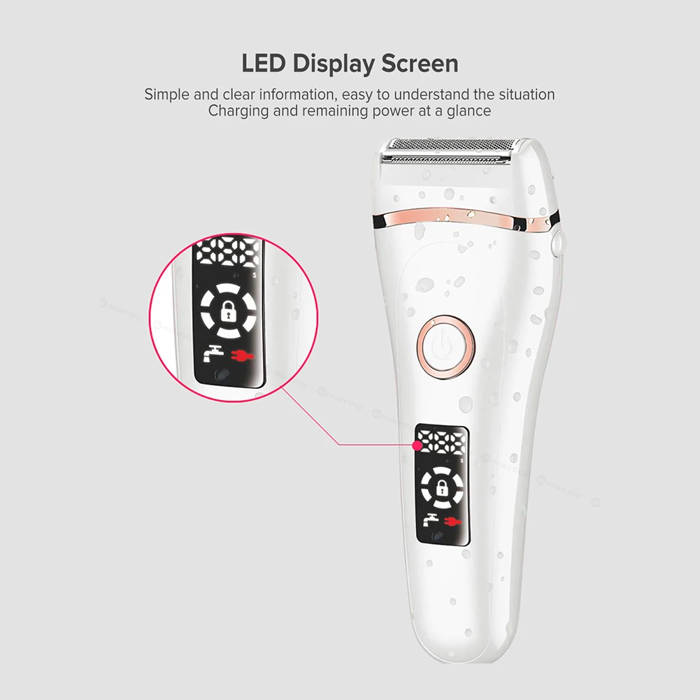 

Electric Hair Razor For Women Painless USB Lady Trimmer LCD Display Women Razor Leg Ladies Leg Hair Remover Body Hair Shaver