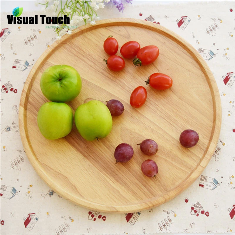 Визуальный сенсорный 30 см Большой поднос дубовая деревянная тарелка столовая