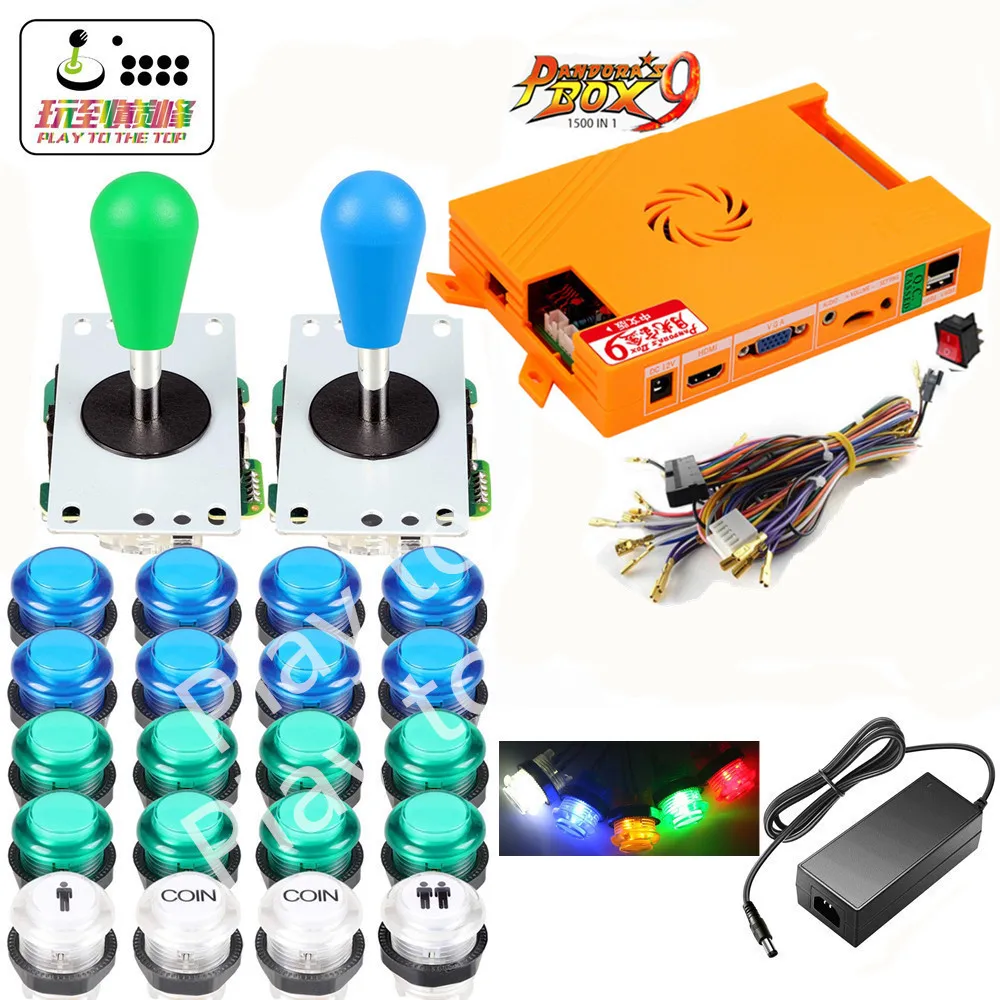 2 игрока DIY аркадный набор Pandora box 9 1500 В 1 игровая доска и 5Pin джойстик Американский