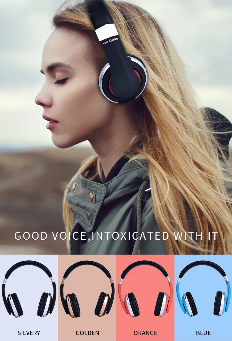 MH7 беспроводные наушники Bluetooth гарнитура Складные стерео игровые наушники с микрофоном Поддержка TF карты для IPad мобильного телефона