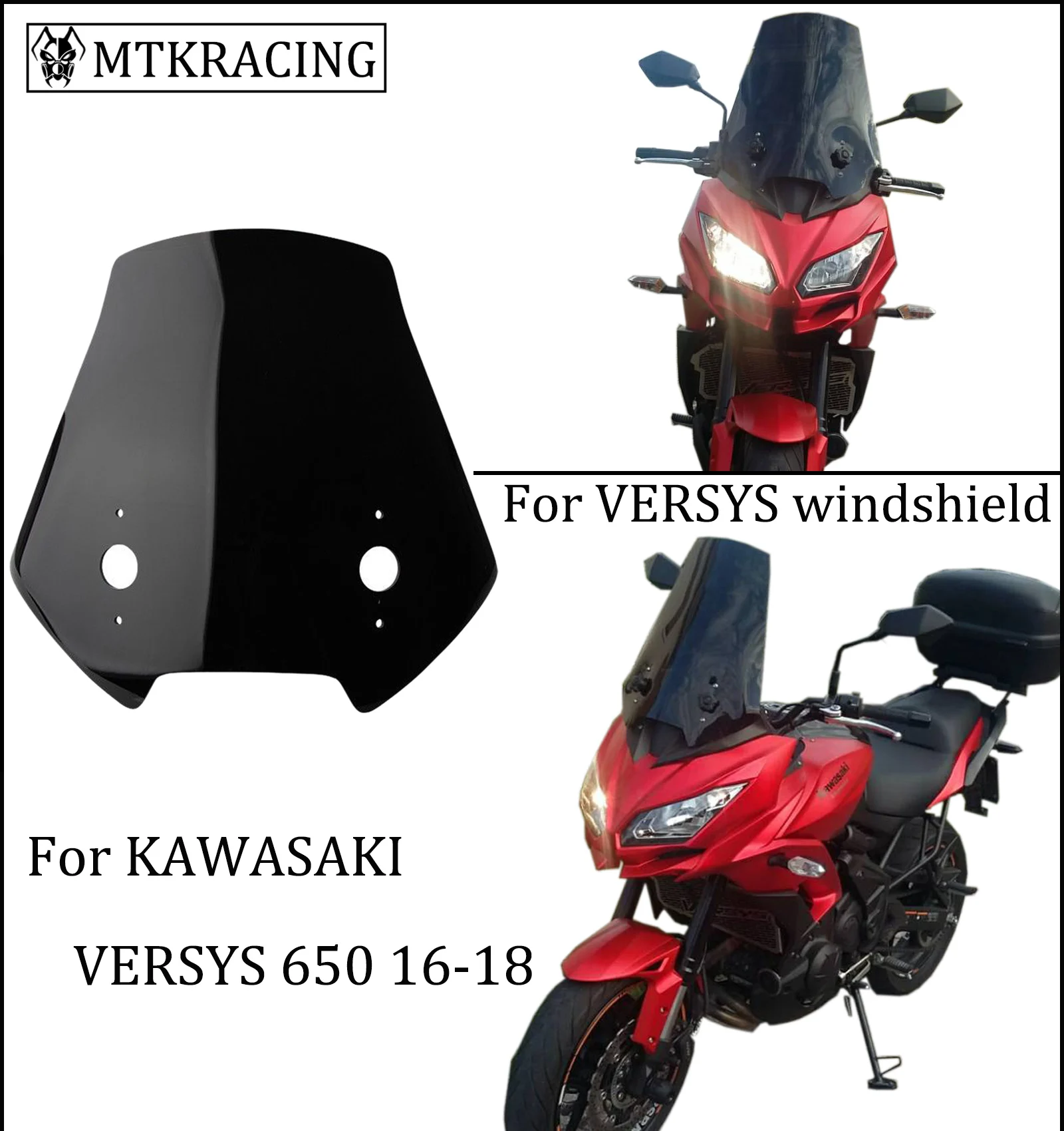 MTKRACING для KAWASAKI VERSYS 650 VERSYS650 Лобовое Стекло переднего экрана мотоцикла 2015