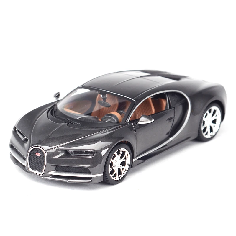 Chiron Grey Maisto 1:24 Bugatti чугун спортивный автомобиль статическая литая модель сплава Модель автомобиля - Цвет: Chiron Grey
