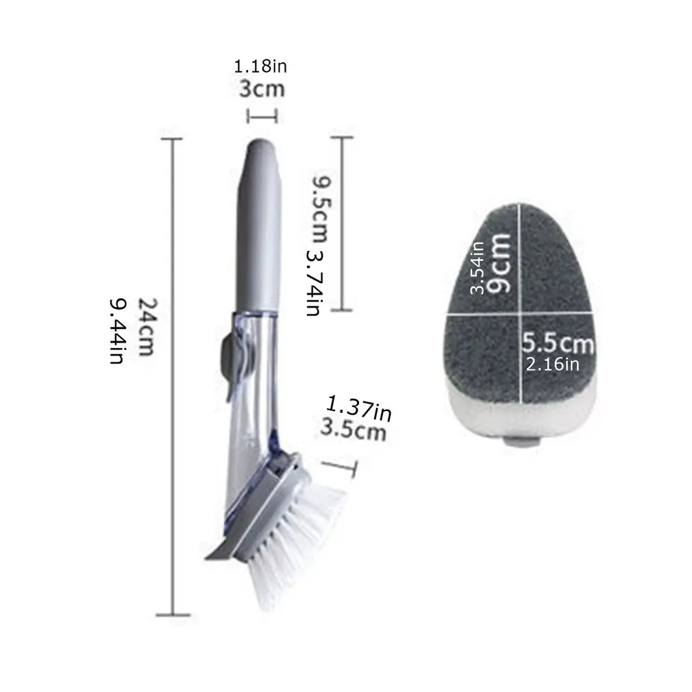 

Kitchen Brush Pot Artifact Automatic Long Handle Wash Pot Brush Decontamination Pot Shovel Dishwashing Brush