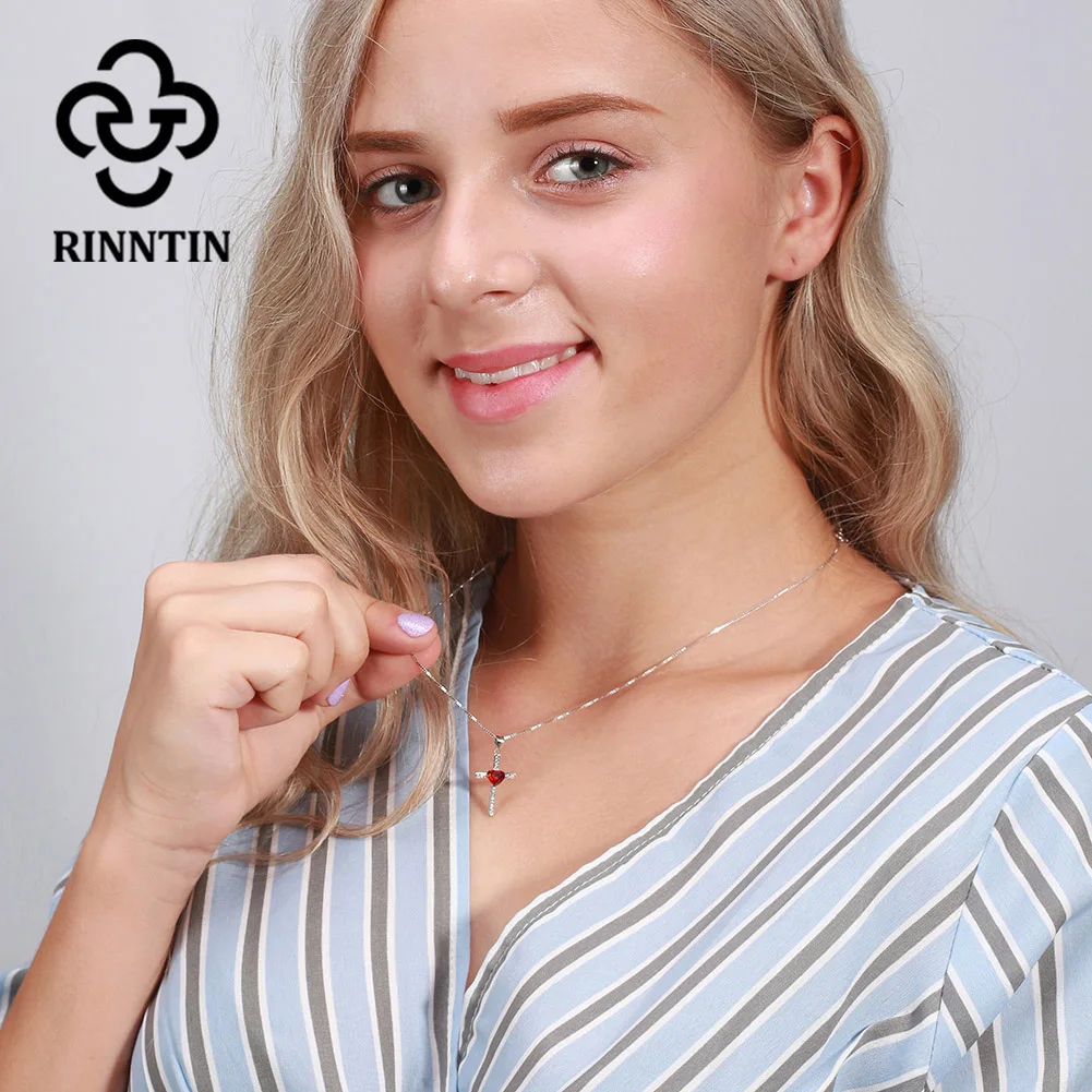 Rinntin женская подвеска из стерлингового серебра 925 пробы 6 цветов с цирконием и