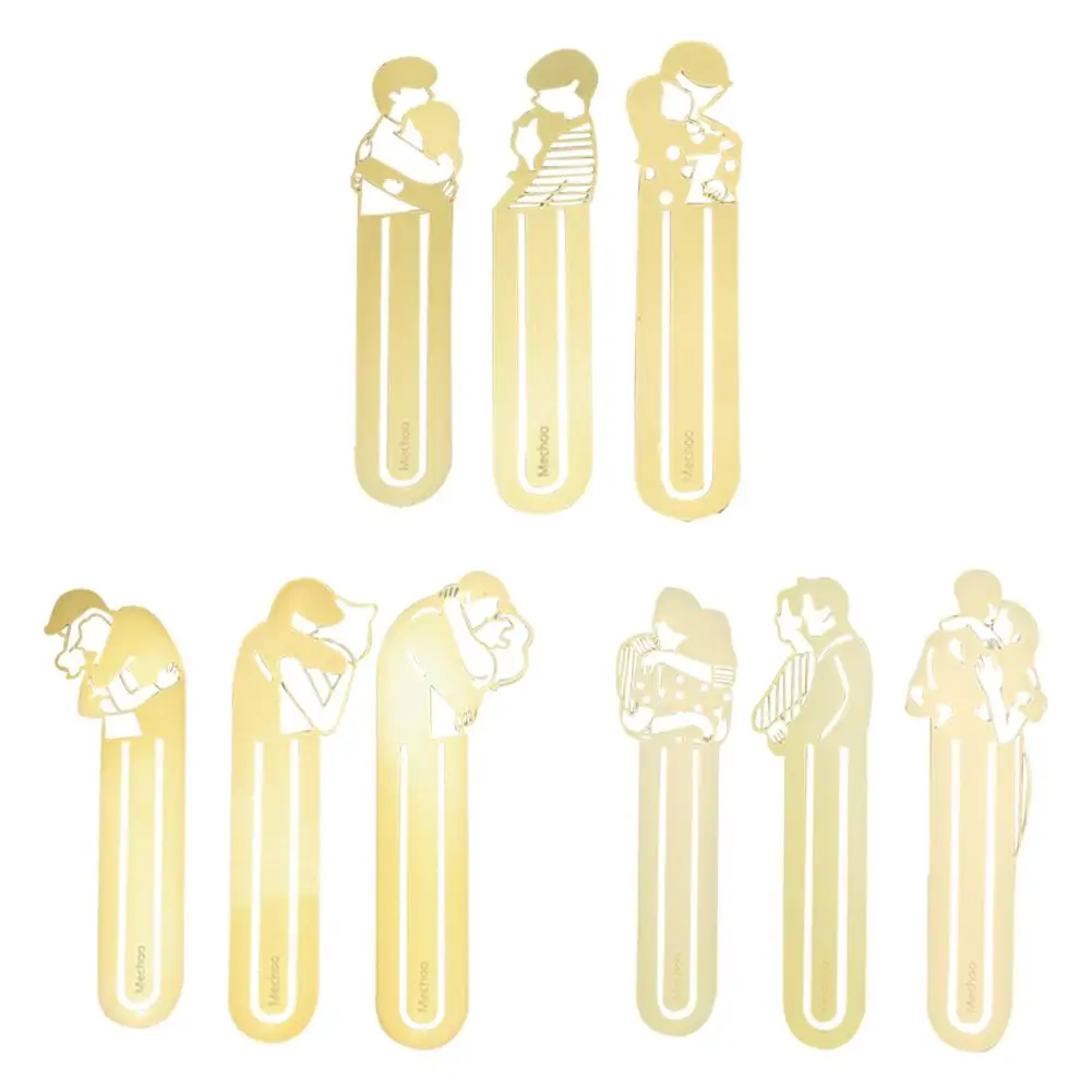 Creative Bookmark People Hug Shaped School Office Stationery Student Supplies Decorative Metal Binder |