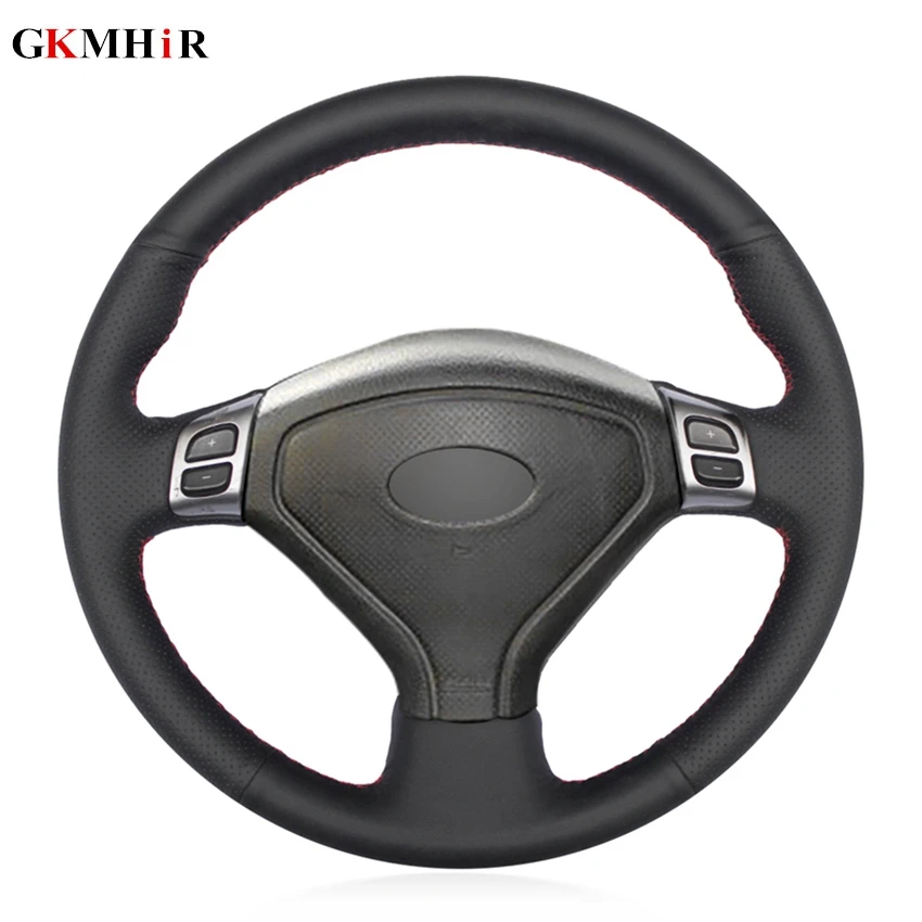 Черная искусственная кожа ручная строчка для Subaru Forester 2005 2007 Outback Legacy 2007|Чехлы на