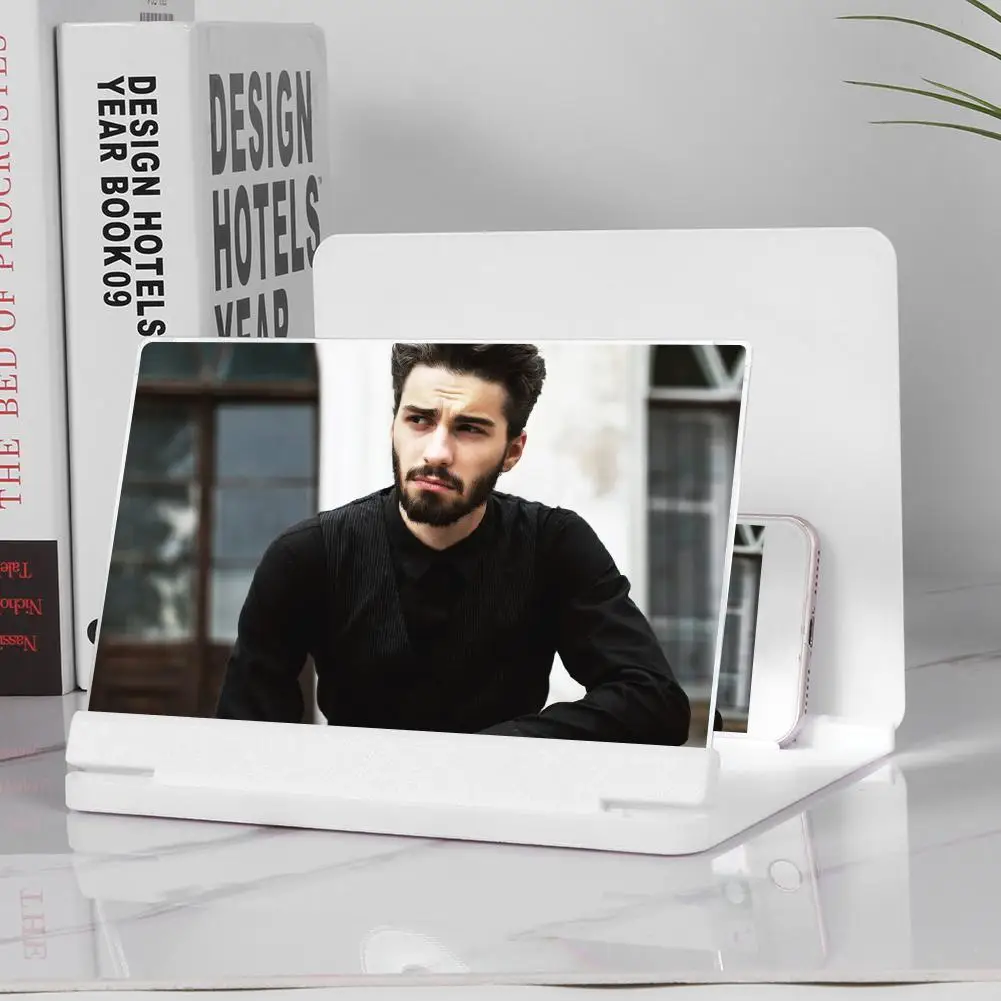

9 inch Mobile Phone 3D Screen Video Magnifier Folding Curved Enlarged Smartphone Movie Amplifying Projector Stand Bracket