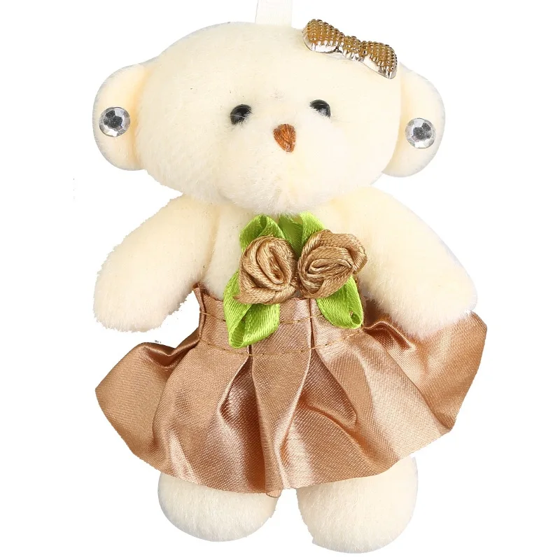 Свадебный плюшевый медведь кукла Bonquets брелок с медвежонком маленькая плюшевая