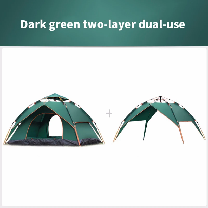 

Automatic 3-4 Person Camping Tent,Easy Instant Setup Protable Backpacking for Sun Shelter,Travelling,Hiking