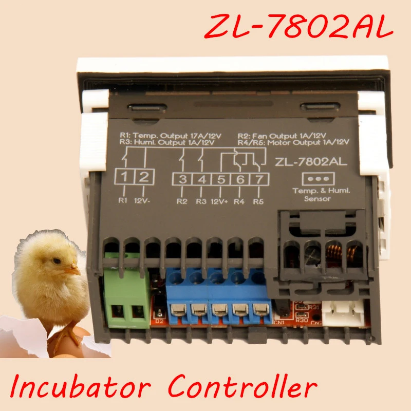 

LILYTECH ZL-7802AL,12VDC for ALL, Temperature Humidity for Incubator, Multifunctional Automatic, Incubator Controller