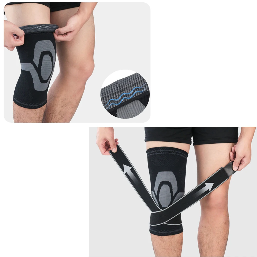 Цветные подтяжки для колена эластичные Нейлоновые Спортивные Компрессионные