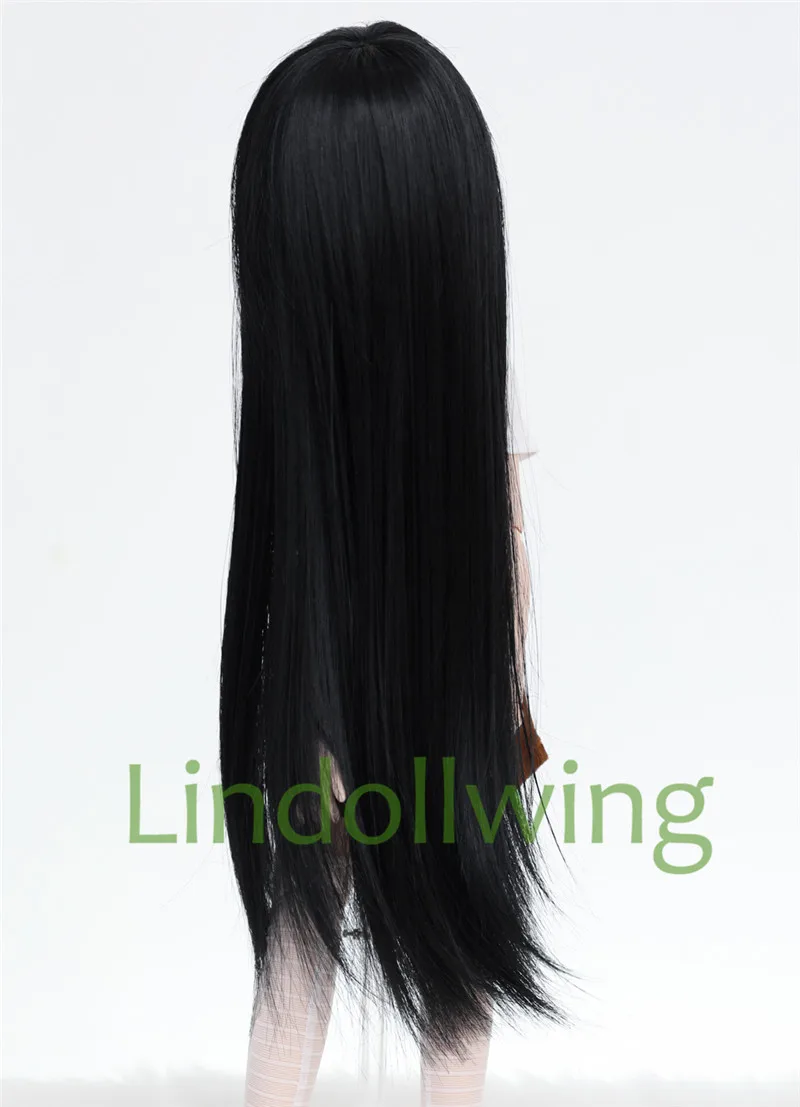 1/3 BJD парик Pullip Dal DD SD LUT Dollfie кукла парик высокотемпературные волосы 8-9 дюймов длинный парик черные волосы
