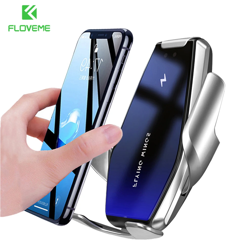 

Автомобильное беспроводное зарядное устройство FLOVEME S7, 15 Вт, с поддержкой быстрой зарядки Qi, оригинальный держатель для телефона для iPhone 11, XR...