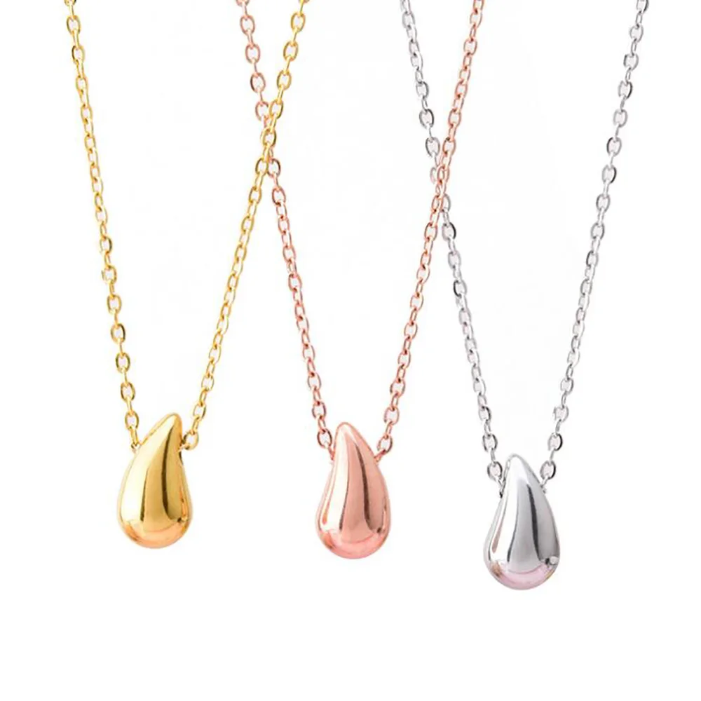 Нержавеющая сталь цвета: золотистый слеза капля воды стильный элегантный кулон