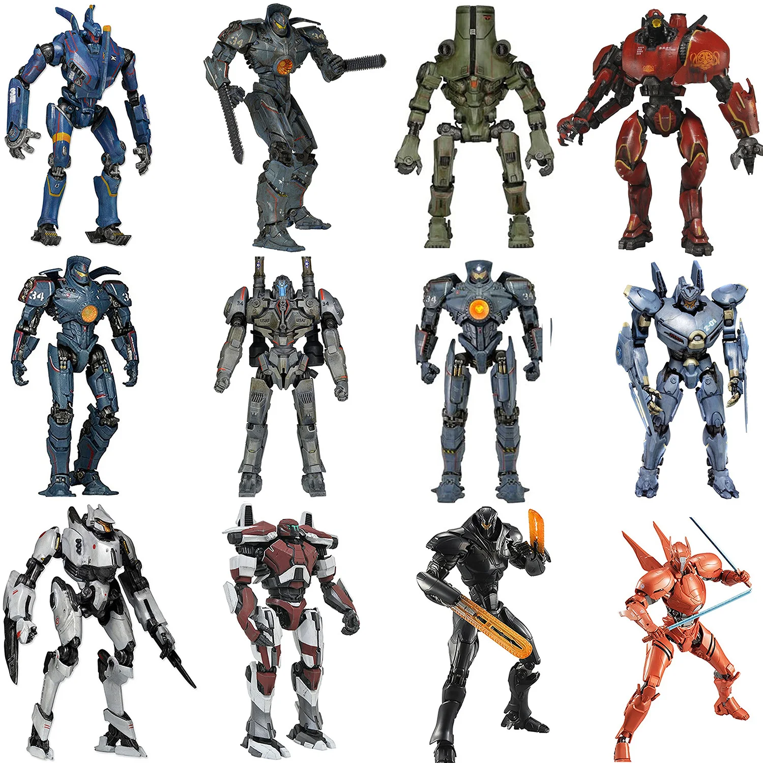 Bandai 18Cm modelo del Pac&iacute;fico esencial Jaeger Crimson Typhoon Gipsy Danger Romeo Cherno Alpha Striker Eureka Deluxe juguete de regalo-0