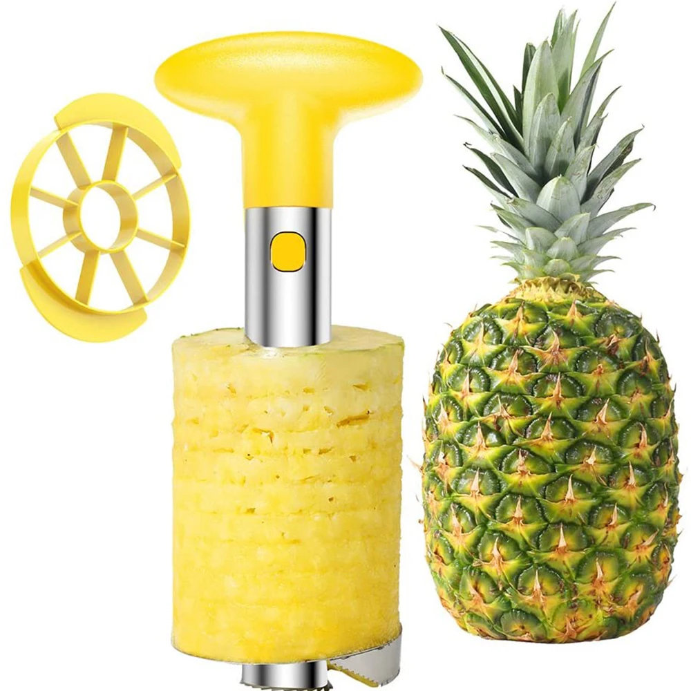 

1 Set Stainless Steel Pineapple Peeler Cutter Fruit Parer Cutting Tool Fruits Corer Slicer Accessories Easy To Use Kitchen Tools