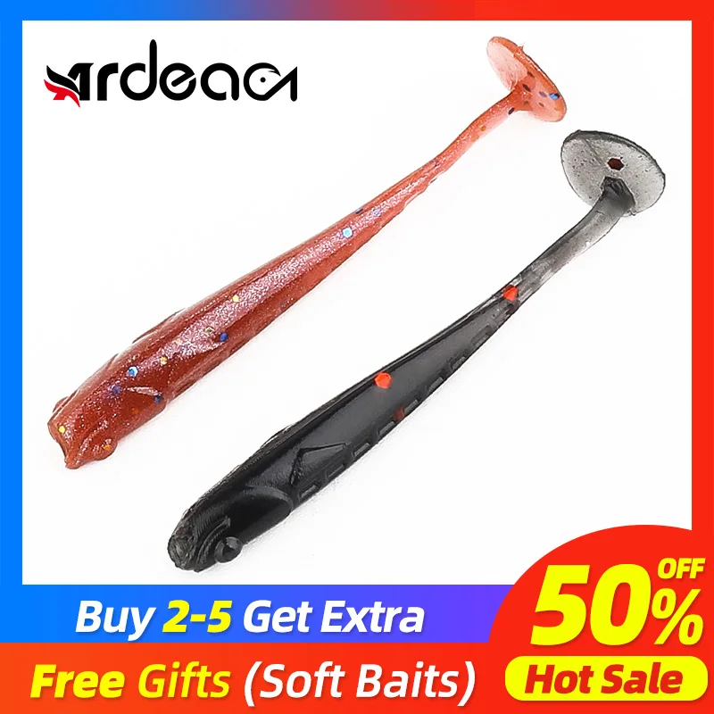 

Ardea Soft Lure 45mm 0.4g 12pcs T-tail Worm Swimbait Wobbler Artificial Silicone Small Bait Jigging Slow Shrimp Fishing Tackle