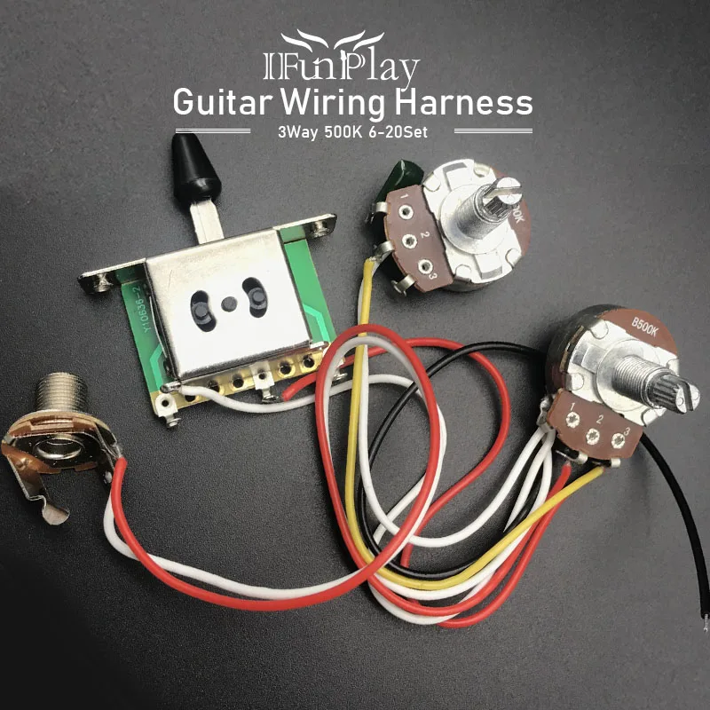 6 штук в упаковке Ночное белье Электрогитары набор монтажной схемы A500K 3