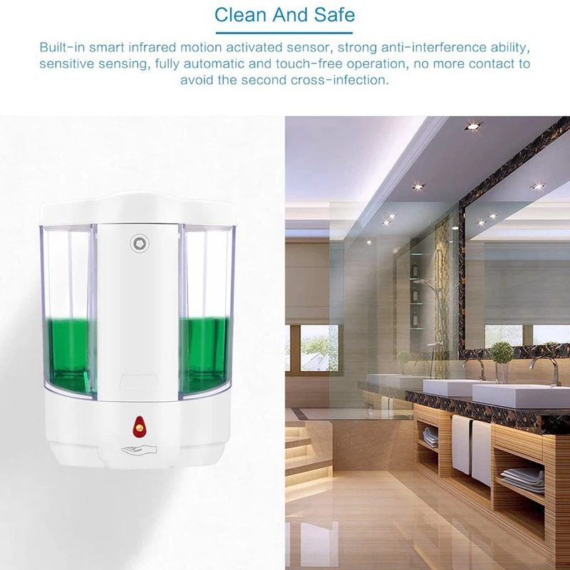 Автоматический Бесконтактный Диспенсер для мыла Настенный ИК Инфракрасный
