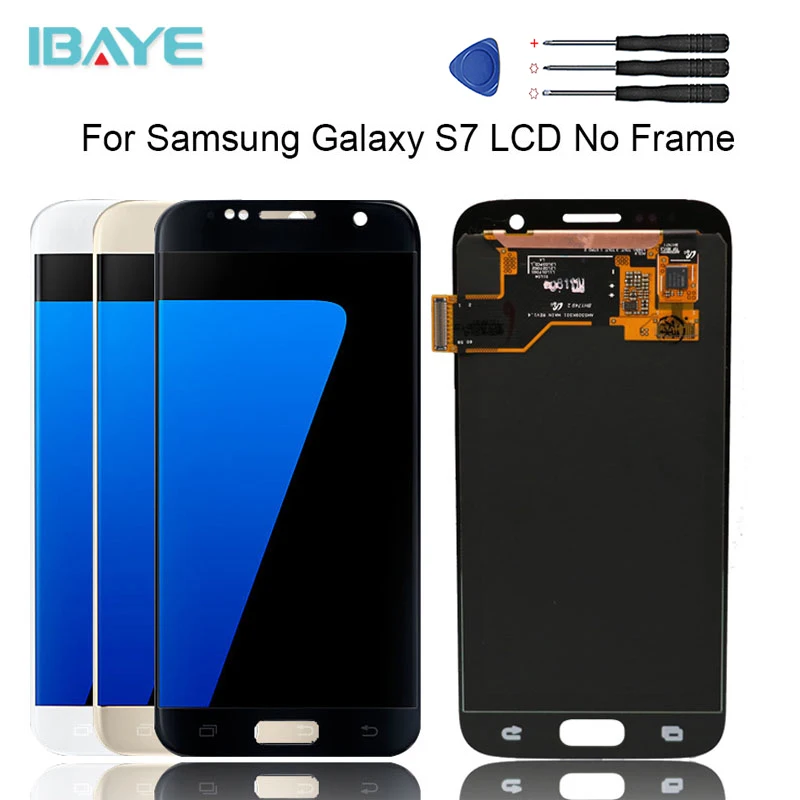5 1 ''ЖК дисплей для SAMSUNG Galaxy S7 плоский G930 G930F сенсорный экран дигитайзер WHTHOUT