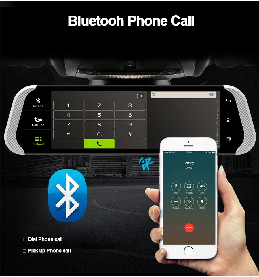 Anfilite 10 дюймов 4G ADAS Android Приборная панель автомобиля DVR GPS навигация FHD 1080P двойной