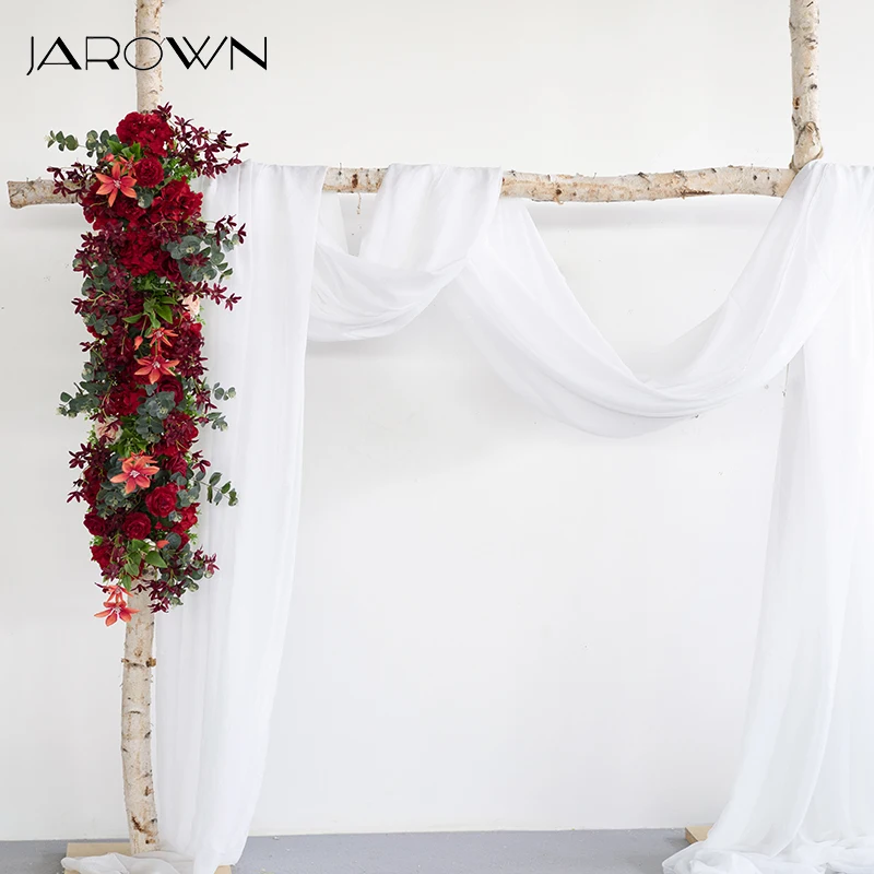 

JAROWN Wedding Flowers Artificial Rose Hydrangea Flower Row Wedding Arch Decor Party Flower Wall Background Decoracion Jardin