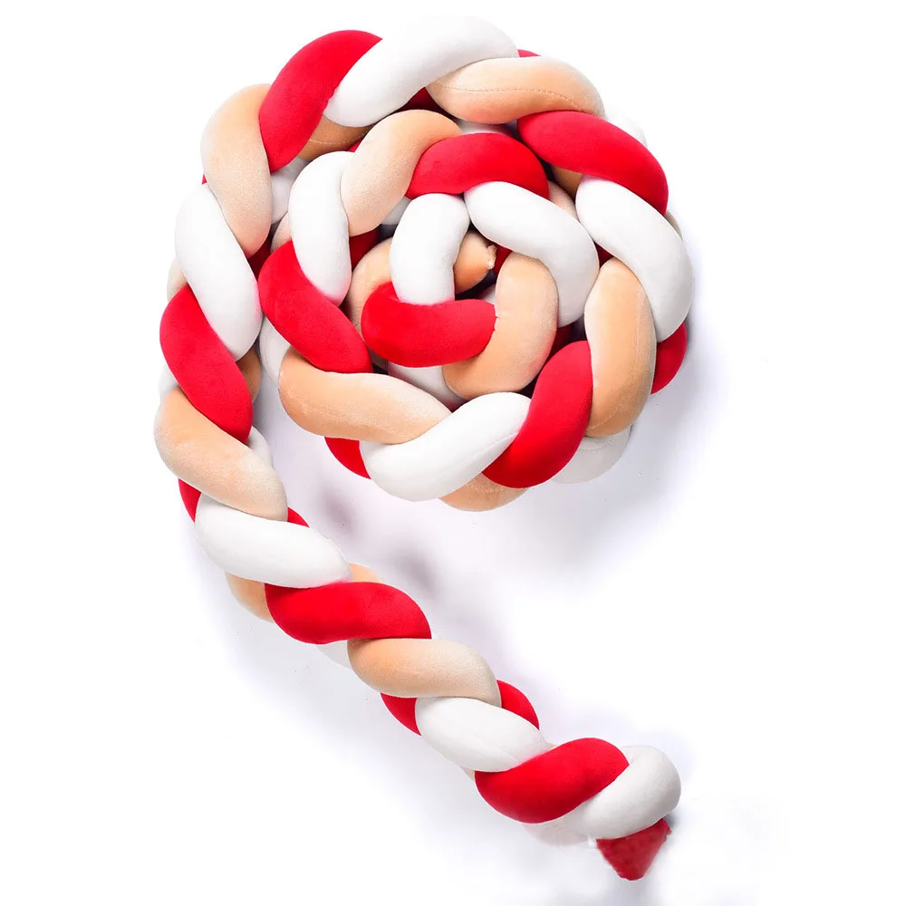 1 м детская кровать бампер оплетка узел подушка для младенца кроватка декор