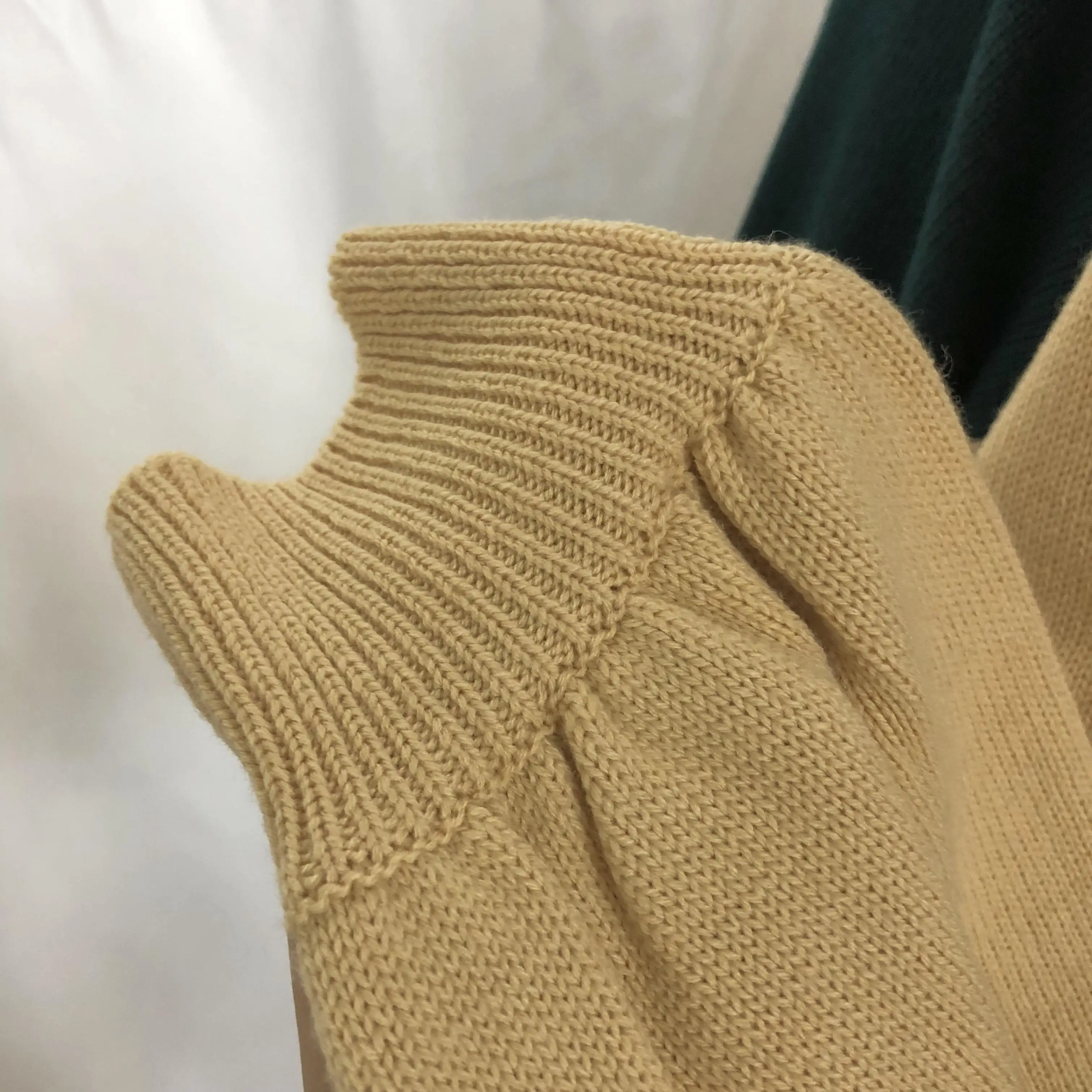 

Long Sweater Dress Women Korean Style Green Patchwork Autumn Winter Dresses Cusual Cute Knit Pullover Dresses 2020 New Fashion
