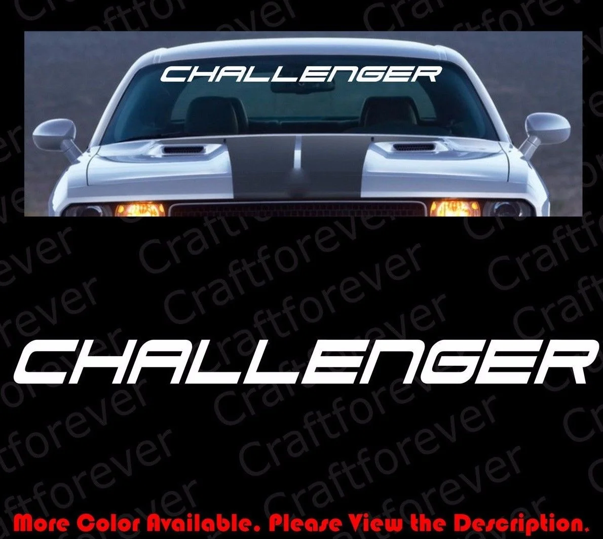 Виниловая наклейка DODGE CHALLENGER для защиты от ветра SRT RC090|Наклейки на автомобиль| |