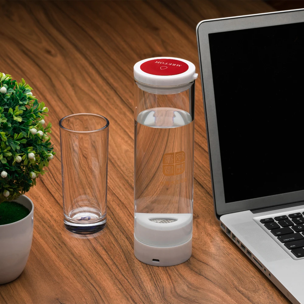 Антиокислительный генератор водорода бутылка перезаряжаемая 600 мл PEM электролиз