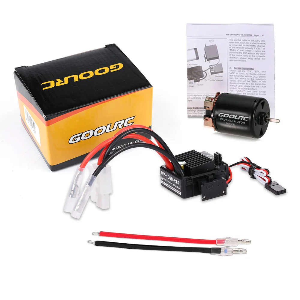GoolRC 540 23T матовый двигатель с 60A ESC комбо для 1/10 внедорожных Дрифт тур RC